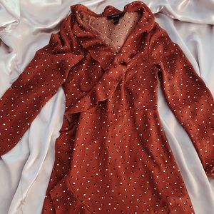 Contemporary burnt orange dress Forever 21